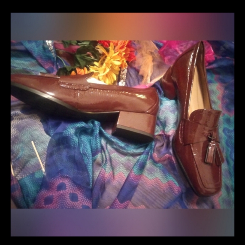 Easy Spirit Women's Drew Loafers,  Dark Red Patent Leather 10M - Picture 12 of 16